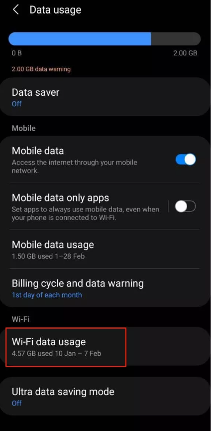How to view and control Wi-Fi data usage on Android