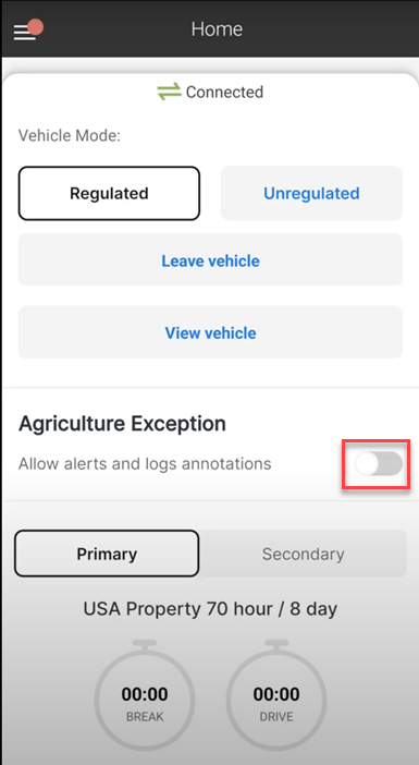 How to disable agriculture exception using Driver App – Motive 