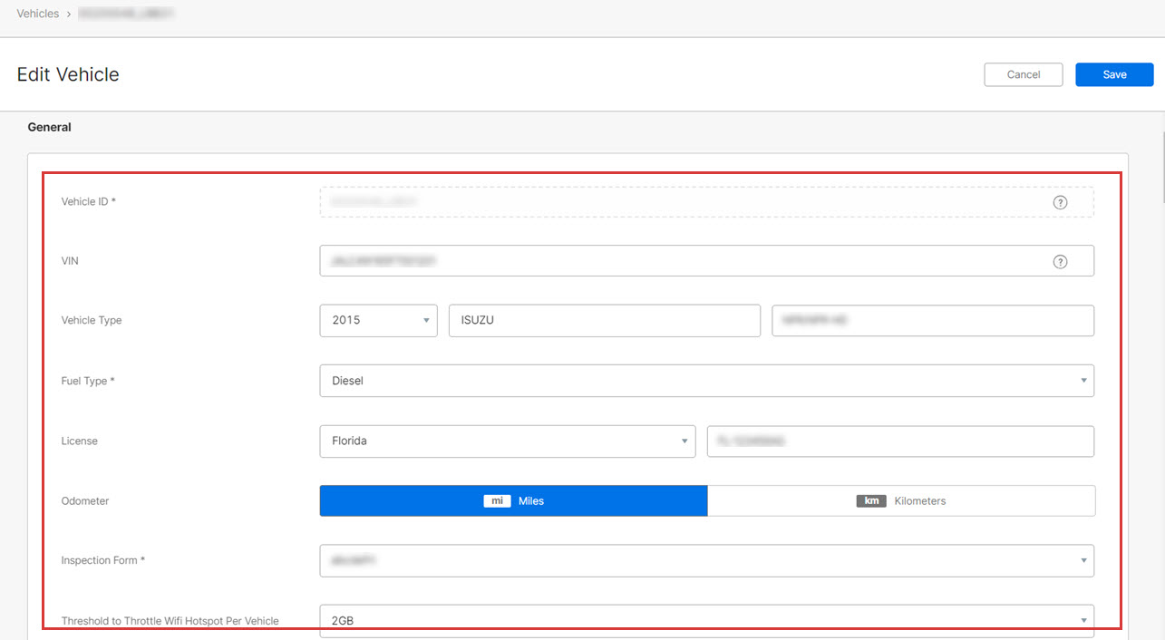 How to edit Vehicle and assign Vehicle Gateway from Fleet Dashboard