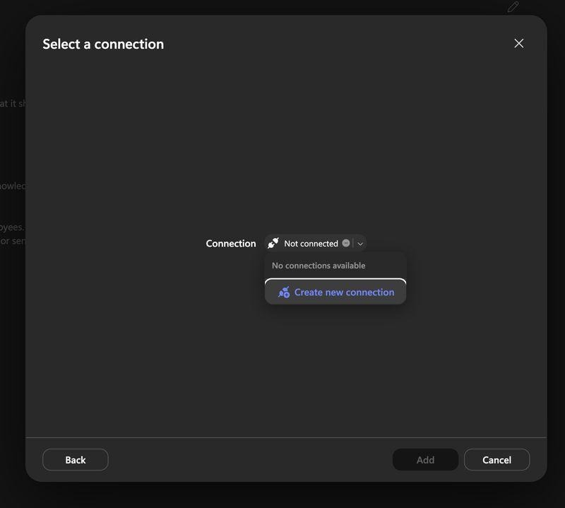 Create new connection
