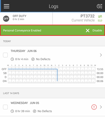 Can You Use Personal Conveyance After 14 Hours  