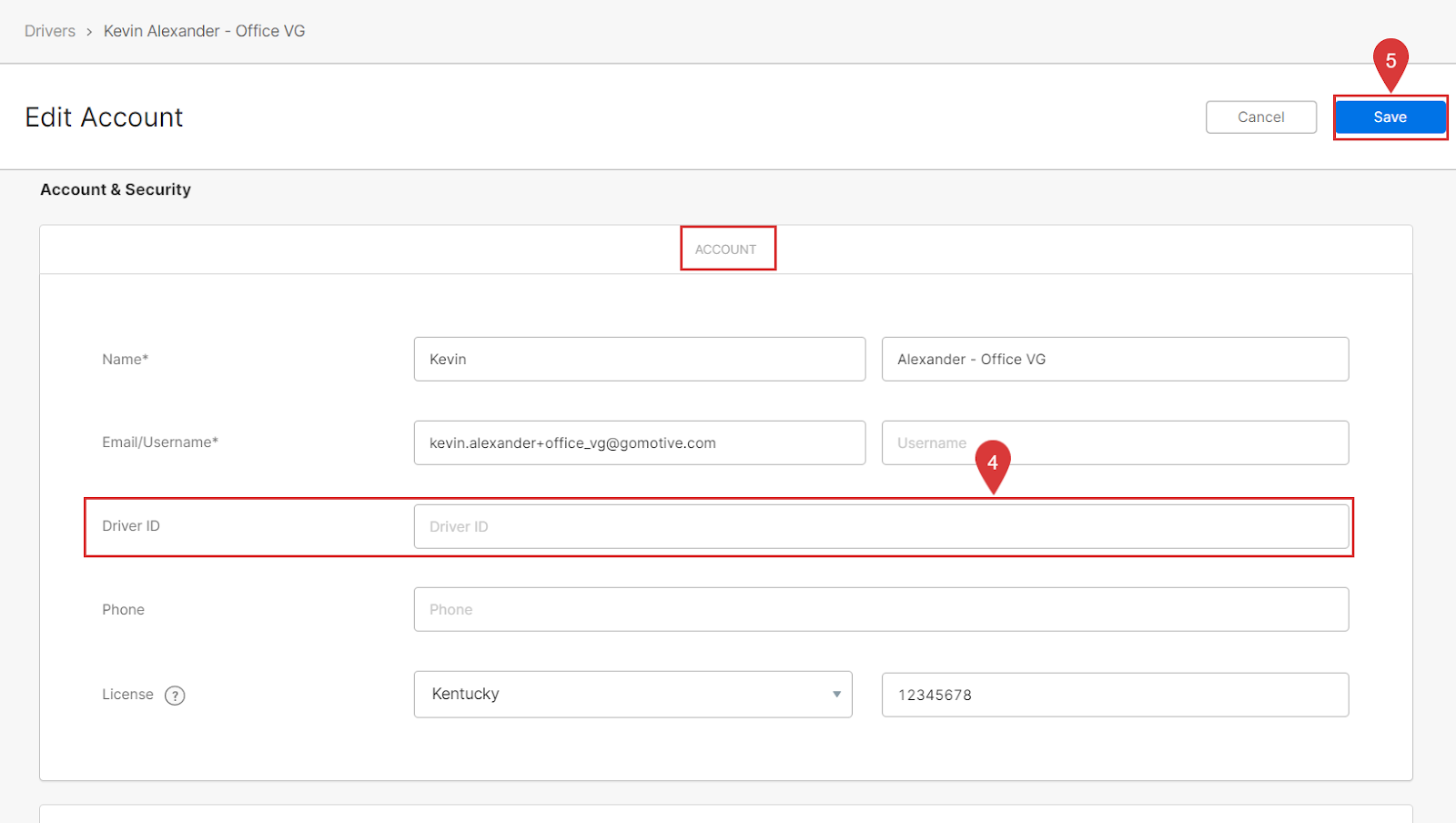 How to set up unique Driver ID – Motive Help Center