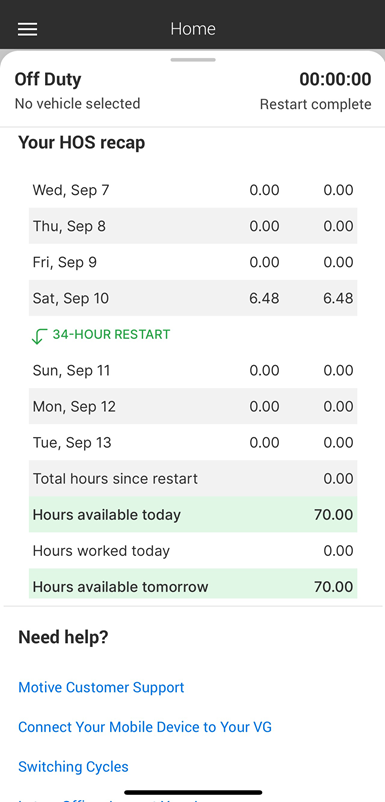 recapping you hours and information on your log book 