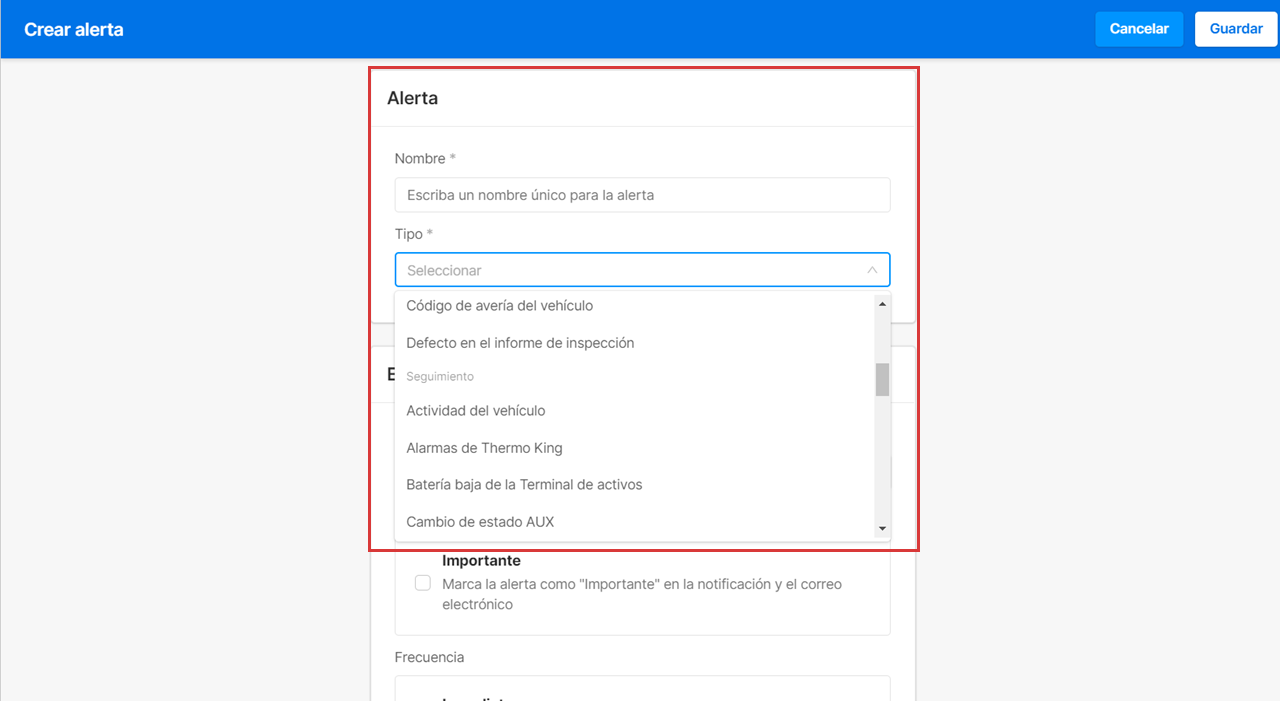 Cómo crear alertas de alarma de Thermo King Motive Centro de Asistencia
